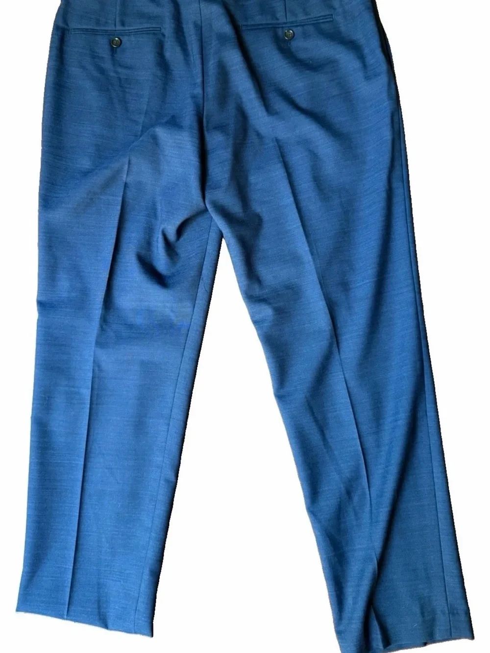 J.Crew Ludlow Dress Pants Mens 36x30 Navy Blue Plaid Four Season Wool Blend